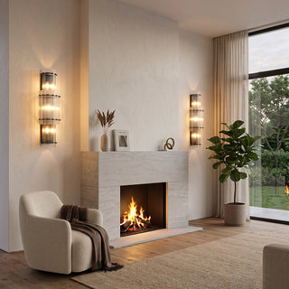 Fluted Glass Rod Wall Sconce