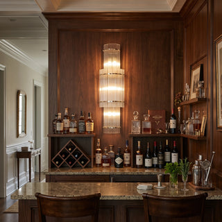 Fluted Glass Rod Wall Sconce