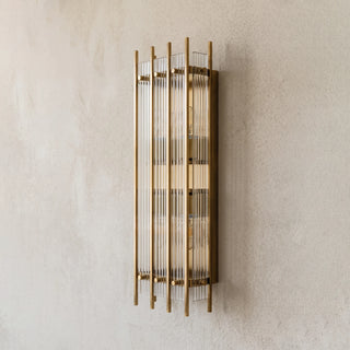 Fluted Glass Rod Wall Sconce