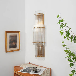 Fluted Glass Rod Wall Sconce