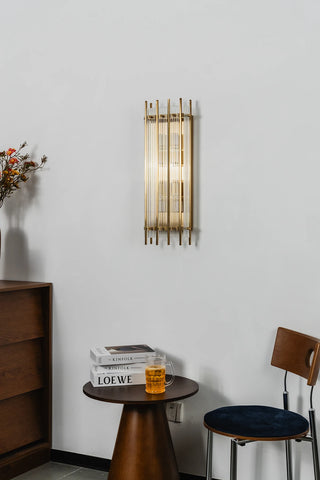 Fluted Glass Rod Wall Sconce