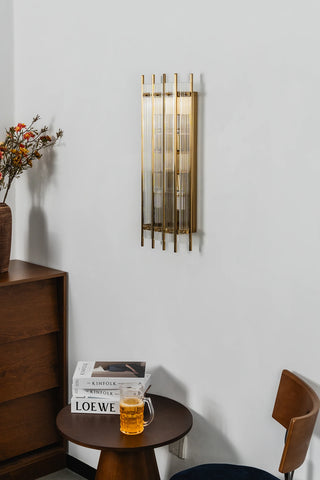 Fluted Glass Rod Wall Sconce