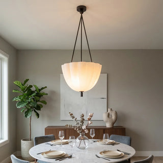 Fluted Glass Volare Scalloped Pendant Lamp - Vidirlighting