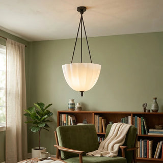 Fluted Glass Volare Scalloped Pendant Lamp - Vidirlighting