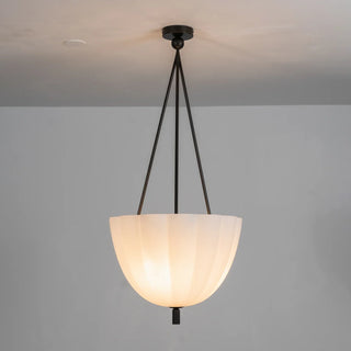 Fluted Glass Volare Scalloped Pendant Lamp - Vidirlighting