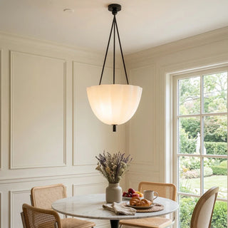 Fluted Glass Volare Scalloped Pendant Lamp - Vidirlighting