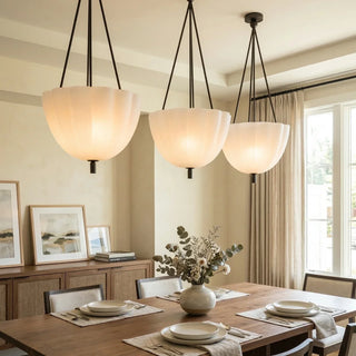 Fluted Glass Volare Scalloped Pendant Lamp - Vidirlighting