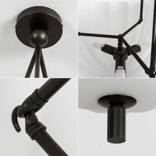 Fluted Glass Volare Scalloped Pendant Lamp - Vidirlighting