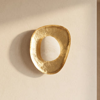 Forged Brass Alabaster Pebble Wall Lamp