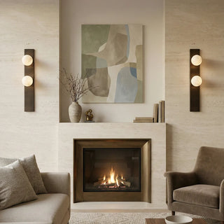 Geo Bar Alabaster Globe Wall Sconce - Vidirlighting