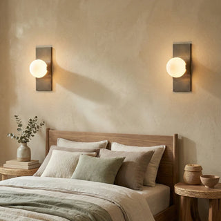Geo Bar Alabaster Globe Wall Sconce - Vidirlighting