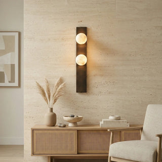Geo Bar Alabaster Globe Wall Sconce - Vidirlighting