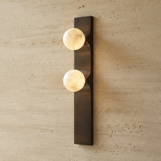 Geo Bar Alabaster Globe Wall Sconce - Vidirlighting
