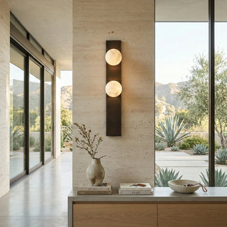 Geo Bar Alabaster Globe Wall Sconce - Vidirlighting