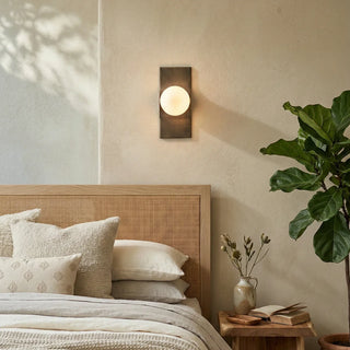 Geo Bar Alabaster Globe Wall Sconce - Vidirlighting