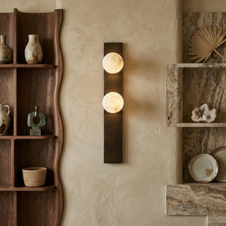 Geo Bar Alabaster Globe Wall Sconce - Vidirlighting