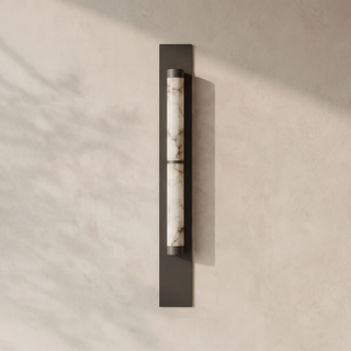 Geo Columnar Linear Alabaster Wall Sconce