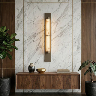 Geo Columnar Linear Alabaster Wall Sconce - Vidirlighting