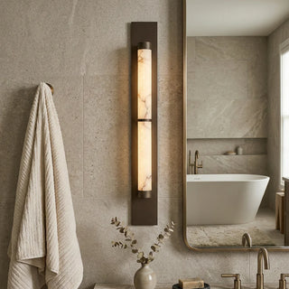Geo Columnar Linear Alabaster Wall Sconce - Vidirlighting