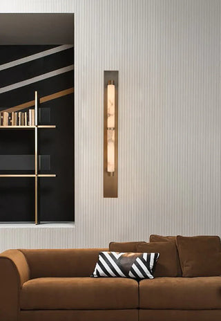 Geo Columnar Linear Alabaster Wall Sconce - Vidirlighting