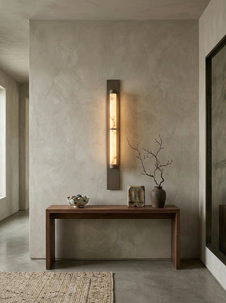 Geo Columnar Linear Alabaster Wall Sconce - Vidirlighting