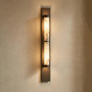 Geo Columnar Linear Alabaster Wall Sconce - Vidirlighting
