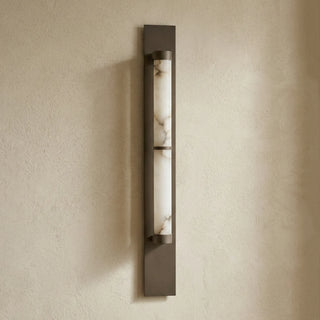 Geo Columnar Linear Alabaster Wall Sconce - Vidirlighting