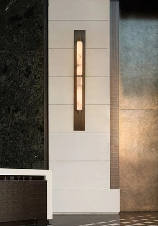 Geo Columnar Linear Alabaster Wall Sconce - Vidirlighting