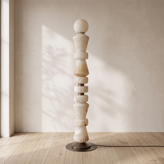 Geometric Alabaster Sculptural Floor Lamp