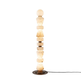 Geometric Alabaster Sculptural Floor Lamp