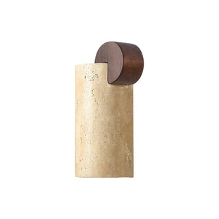 Geometric Solenne Curve Travertine Wall Lamp