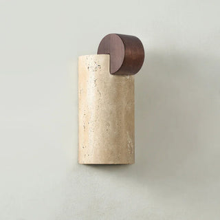 Geometric Solenne Curve Travertine Wall Lamp
