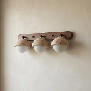 Globe Pecherna Travertine Wall Sconce