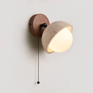 Globe Pecherna Travertine Wall Sconce - Vidirlighting