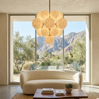 Grape Cluster Alabaster Spherical Chandelier - Vidirlighting