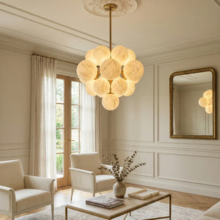 Grape Cluster Alabaster Spherical Chandelier - Vidirlighting