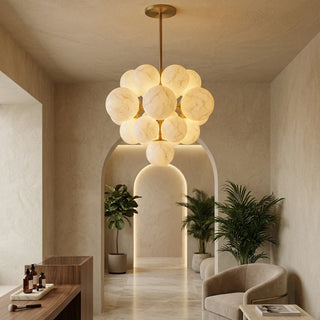 Grape Cluster Alabaster Spherical Chandelier - Vidirlighting