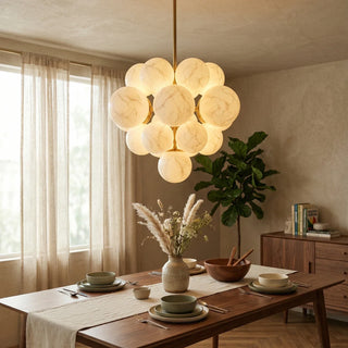 Grape Cluster Alabaster Spherical Chandelier - Vidirlighting