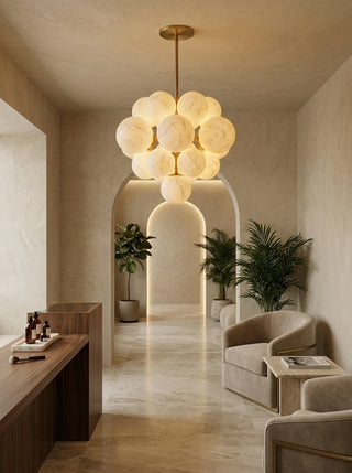 Grape Cluster Alabaster Spherical Chandelier - Vidirlighting