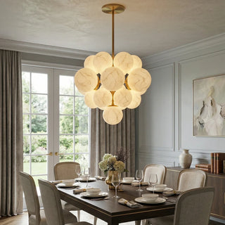 Grape Cluster Alabaster Spherical Chandelier - Vidirlighting