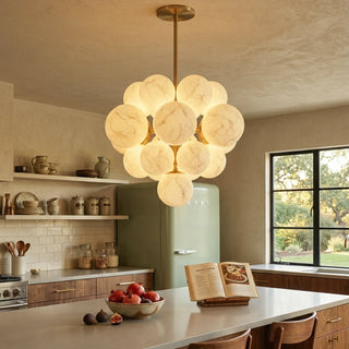 Grape Cluster Alabaster Spherical Chandelier - Vidirlighting