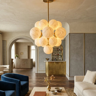 Grape Cluster Alabaster Spherical Chandelier - Vidirlighting