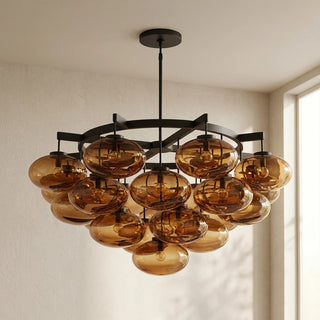 Halden Smoked Glass Cluster Chandelier
