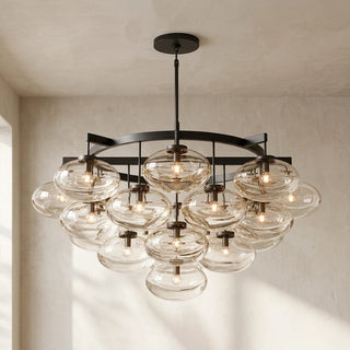 Halden Smoked Glass Cluster Chandelier