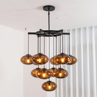 Halden Smoked Glass Cluster Chandelier