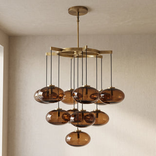Halden Smoked Glass Cluster Chandelier