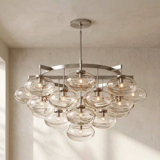 Halden Smoked Glass Cluster Chandelier