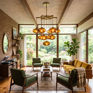 Halden Smoked Glass Cluster Chandelier