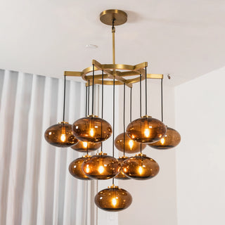 Halden Smoked Glass Cluster Chandelier