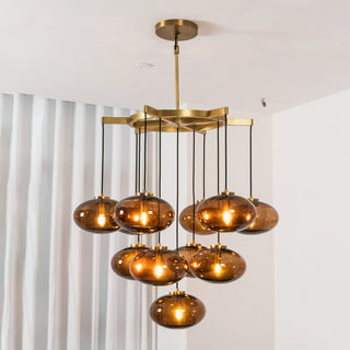 Halden Smoked Glass Cluster Chandelier